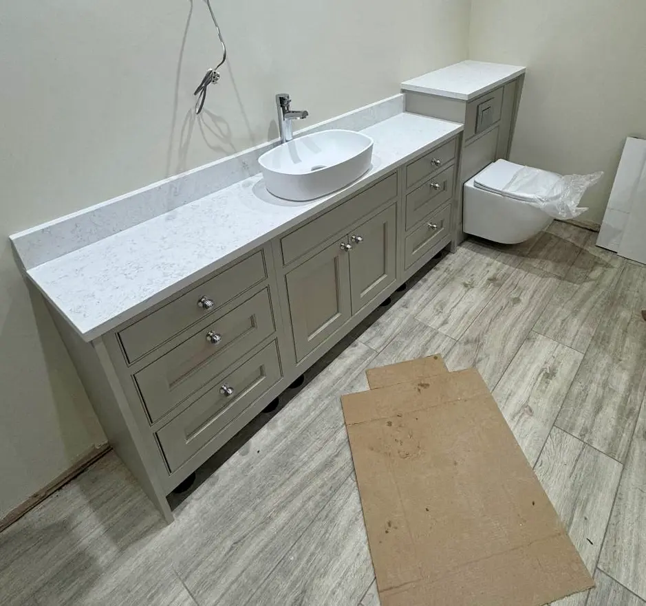 Stone bathroom surfaces fitted in Colchester