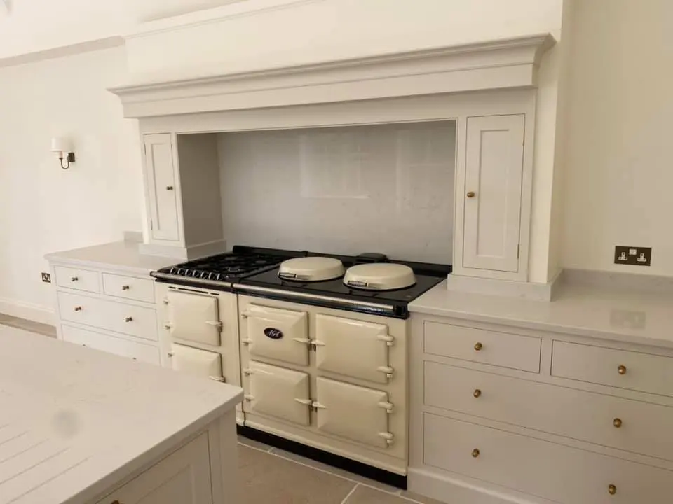Country kitchen with marble counter tops