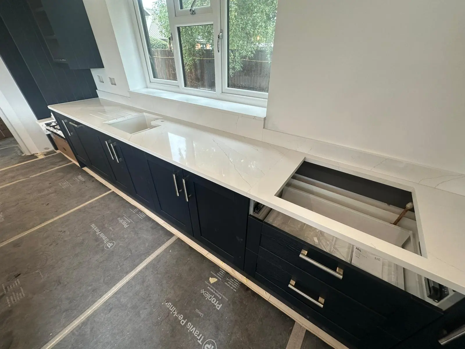 Custom stone kitchen worktop in a Colchester kitchen