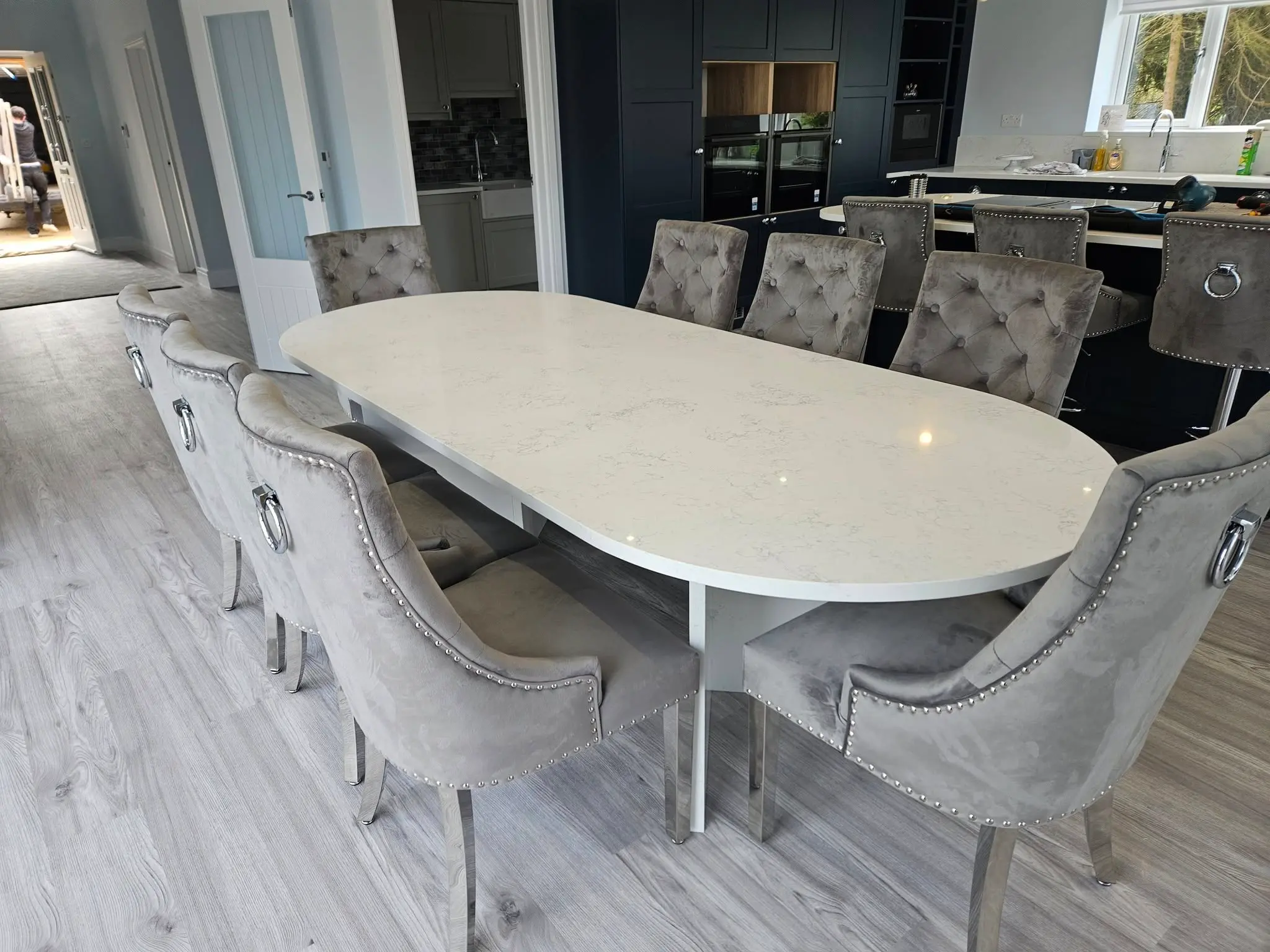 Custom stone table made in the Ipswich workshop