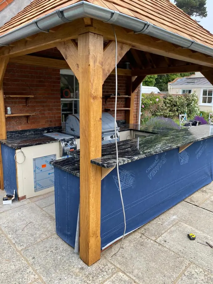 Bespoke external stone worktop