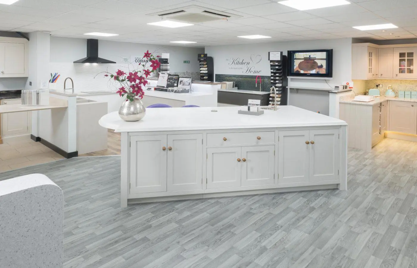 Stone samples in The Marble Works showroom, Ipswich