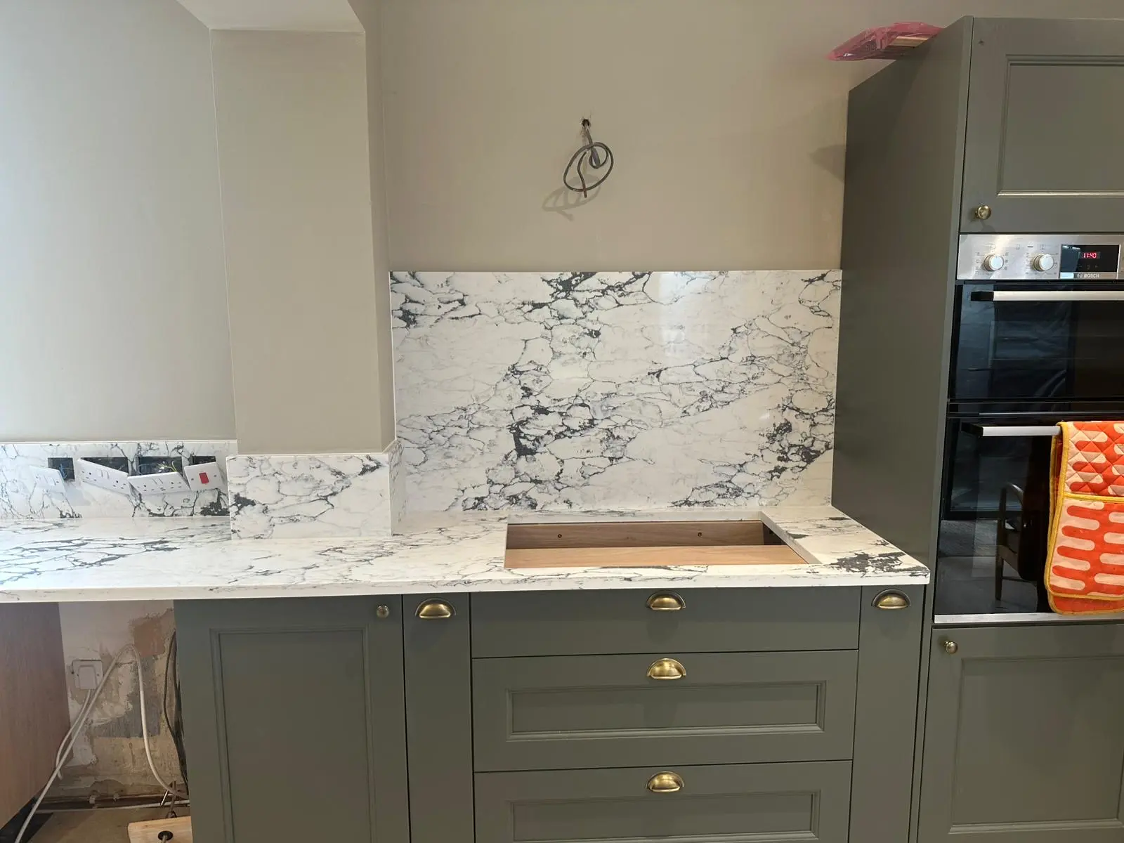 Marble splashback fitted in a Norwich kitchen